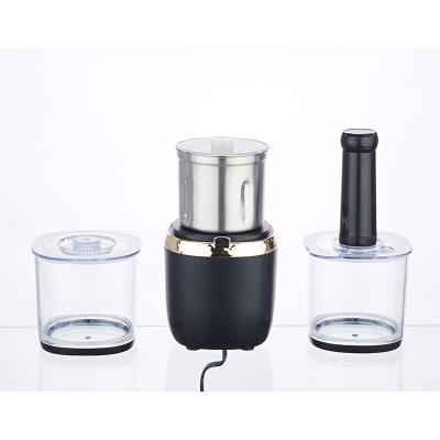 China High Quality SUS304 Grinder Cup Brushed 304 Stainless Steel With Two Cups 60g Detachable Electric Coffee Grinder for sale