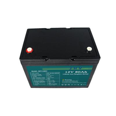 China Video Game Player Lithium Iron Phosphate Battery JHY1280T 12V 80Ah Electric Vehicle Battery Pack for sale