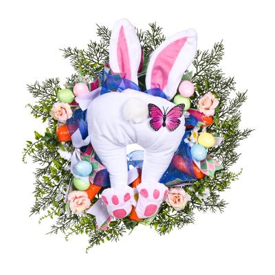 China 2022 Fabric Easter Bunny Garland Decoration Rabbit Garland for Front Door Decor Office Party Festival Home Decor for sale