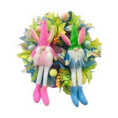 China 2022 Fabric Easter Bunny Garland Decoration For Front Door Dwarf Faceless Doll Garland Pendant for sale