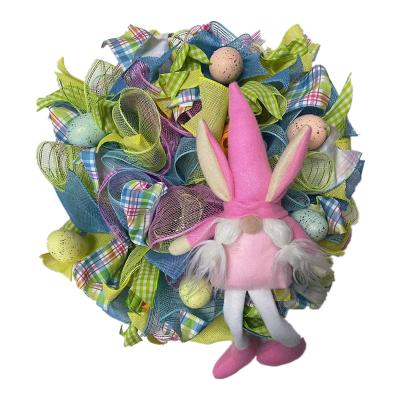 China 2022 Fabric Easter Bunny Garland Decoration For Front Door Dwarf Faceless Doll Garland Pendant for sale