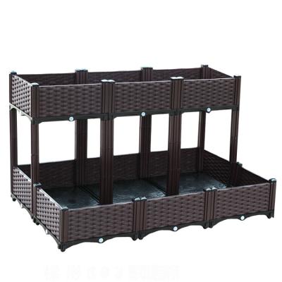 China Large Competitive Price CLASSIC Material Flowerpot Square Outdoor Tree Planter Plant Box For Balconies for sale