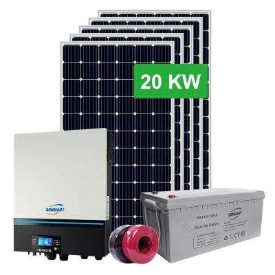 China Lianfa Home CE RoHS Approved 20000W Home Solar Panel System Kits Solar Power Systems For Indoor And Outdoor for sale