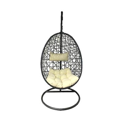 China Hot Sale Contemporary Custom Modern Outdoor Wicker Eggs Metal Various Garden Furniture Wicker Eggs Hot Selling Swing Chair With Cushion for sale