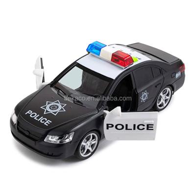 China And Sound 1:16 Kids Light Friction Powered Plastic Police Car Toy Rescue Emergency Cop Vehicle With Lights And Siren Sound Effect for sale