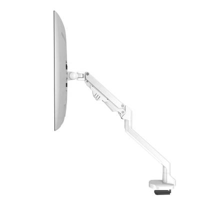 China Aluminum White Single 360 ​​Degree Swivel Aluminum Monitor and Computer Laptop Stand Arm Holder Bracket for sale