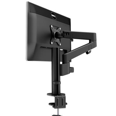 China LOUEVED Steel Monitor Stand Single Height Adjustable Desk Mount Monitor Poles Desk-Mounts Easy Install Flexible for sale