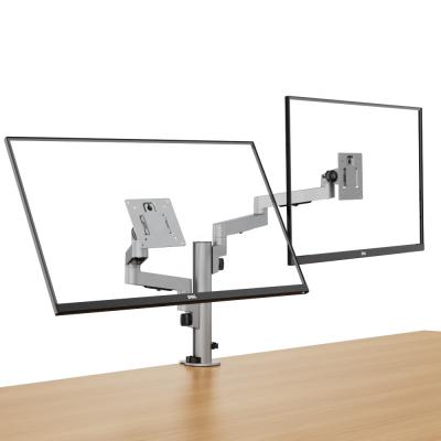 China Premium Double Pole Monitor Height Adjustable Assisted Monitor Arm 0-10kg for sale