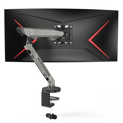 China New Aluminum Single Monitor Desk-Mount Arms Flexible Shock Absorber Aluminum Flexible Monitor Holder for sale