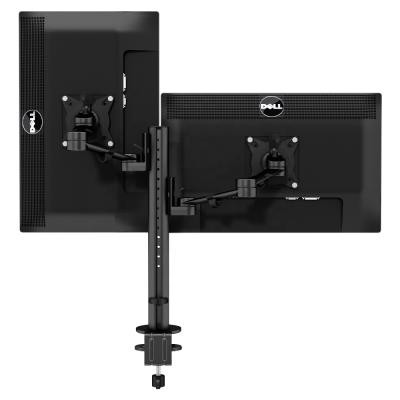 China Dual Monitor Mount 17 - 32 Inch Monitor Arm Pole Computer Monitor For Desktop For Flat / Curved Screen 0-8kg for sale