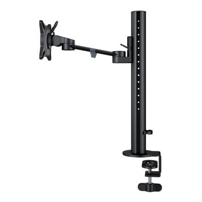 China Single Flexible Monitor Stand Height Adjustable Monitor Pole Desk Mount Arms With C Clamp Grommet Base 0-8kg for sale