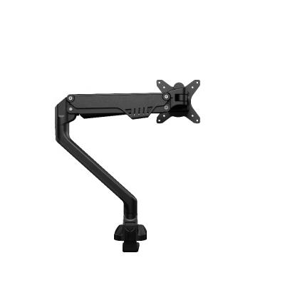 China Aluminum Simple Black Flexible Shock Absorber Monitor Desk Mount Arms for sale