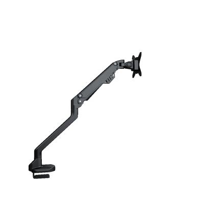 China Aluminum Single Motion Swivel Black Desktop Monitor Mount Stand Full Monitor Arm for sale