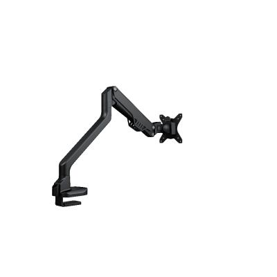 China Aluminum Single Black LCD Monitor Desk Mount Fully Adjustable Fender Stand for sale