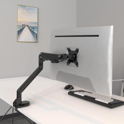 China Aluminum Monitor Stand Flexible Shock Absorber Single Monitor Desk-Rise-Arms Up To 8KG Monitor Screen for sale