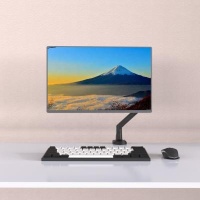 China Adjustable Height Aluminum Desk Mount Monitor Stand Single Black Shock Absorber Monitor Desk-Arms Up To 8KG Monitor for sale