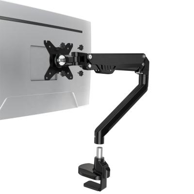 China Aluminum Mount Stand Full Motion Swivel Desktop Monitor Monitor Arm with Shock Absorber 22-32 inch Monitors (up to 8KG) for sale