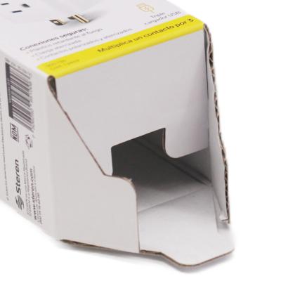 China Beautiful Recyclable Eco-Friendly Hot UV Matte White Corrugated Packaging Box 2022 Paper Coating Selling Accessories Electronic Box Lamination for sale