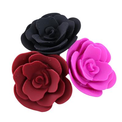 China Using it with enough lube will bring you a lot of Rose Flower Silicone Anal Plug for Male and Female Adult Game Flower Butt Plug Sex Toy for sale