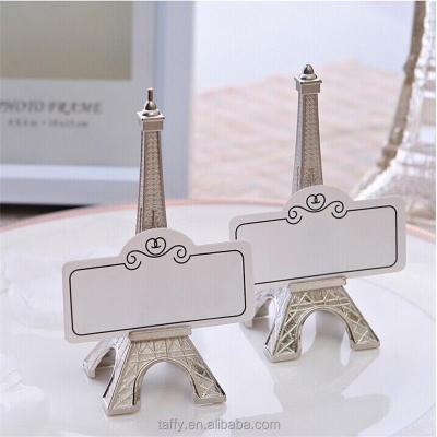 China Wedding New Wholesale Cheap Bridal Shower Wedding Party Decorations Supplies Eiffel Tower Place Card Holder for sale