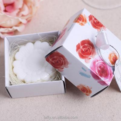 China Bridal gift wholesale wedding guest keepsake shower favor return door base cleaning 2017 new favor gifts flowers scented soap for sale