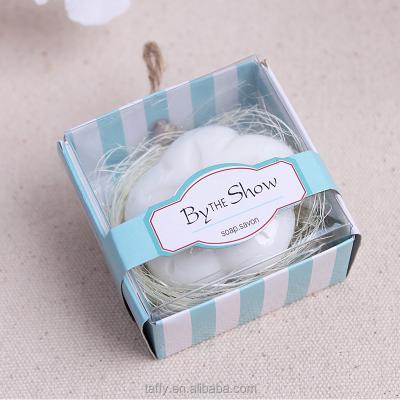 China Bomboniere 2017 New Beach Theme Wedding Shower Favor Guest Souvenirs Sand Dollar Base Cleaning Bridal Scented Soap for sale