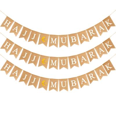 China Ramadan Party Decorations Ramadan Party Decorations Supplies Hajj Mubarak Banner Islamic Muslim Bunting for sale