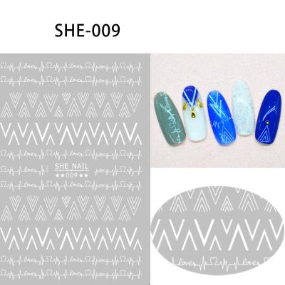 China 20 Latest Nail Stickers Fashionable Printing Stylish and Convenient Wholesale DIY Nail Stickers Customize Summer Nail Stickers for sale