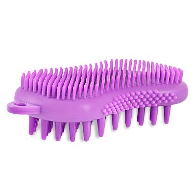 China Waterproof Multifunctional Shampoo Brush Exfoliating Silicone Massage Bath Brush Scalp Massager Brush for sale