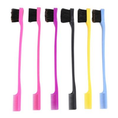 China Basic Organic Disposable Plastic Type Styling Eye Lash Edge Brush And Edge Control Comb Edge Hair Brush for sale