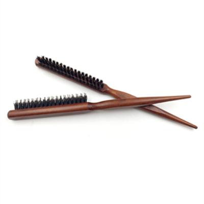 China Waterproof Soft Edge Control Hair Brush Bristle Hair Brush Wooden Hair Brush for sale