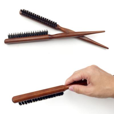 China Good Edge Hair Control Broom Edge Hair Brush Wood Material Nondisposable for sale