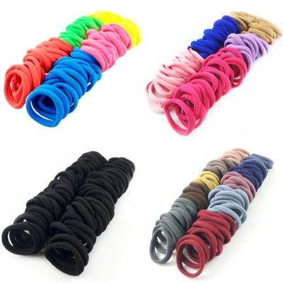 China Clever Casual High Quality Nylon Elastic Hair Bands 100 Colors Girls Hair Accessories Multi Hair Tie for sale