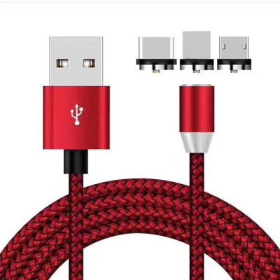 China Cheap Cloth Manufacturer USB Cable Long USB 2.0 Braided Mobile Phone Cables Micro USB Magnetic Charger Cable for sale