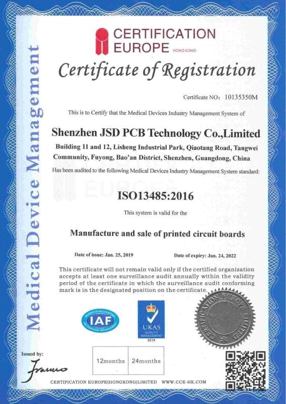 ISO13485 - Shenzhen JSD Electronic Technology Co., Limited