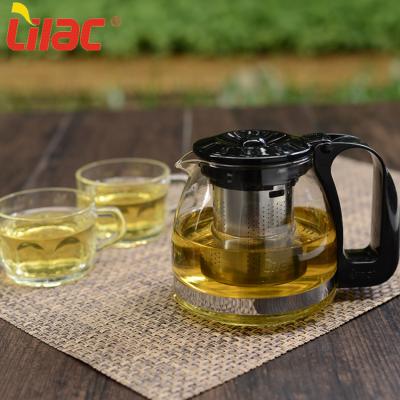 China Sufficient Stock 700ml+60ml*4 Lilac Sufficient Hot Selling Glass Teapot Set for sale