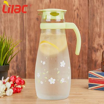 China Viable Lilac Sufficient Stock 1.3L / 1.7L China Manufacture Machine Made Large Milk Glass Cheap Water Jug for sale