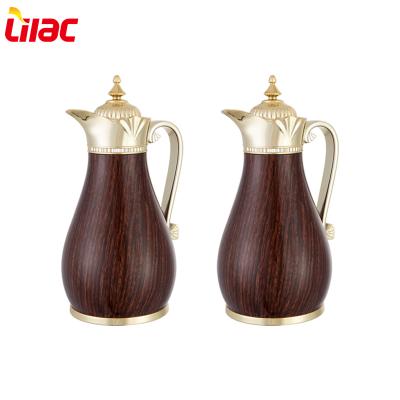 China Inner Plastic Water Kettle Sufficient PORTABLE Carafe Lilac Running Thermal Glass With Wood Handle Style Home Kitchen for sale