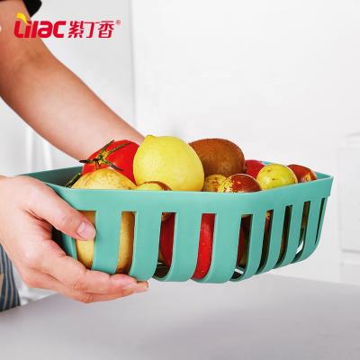 China Home Modern Kitchen Lilac Fruit Basket Round Holder Pp Fruit Organizer Food Storage Basket Viable Adequate Current Of Bowl pp for sale