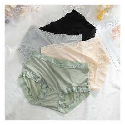 China Anti-Bacterial New Design Breathable Large  Ladies Cotton Panties Middle Waist Underpants for sale