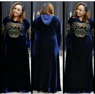 China Women Daily Casual Beaded Formal Casual Muslim Djellaba Boubou Decoration Moroccan Kaftan Robe Ball Islamic Clothing for sale