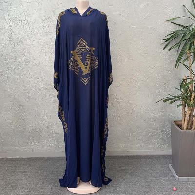 China Daily casual formal chiffon sequin stone eid dresses muslim boubou blouse satin decoration muslim african abaya for sale