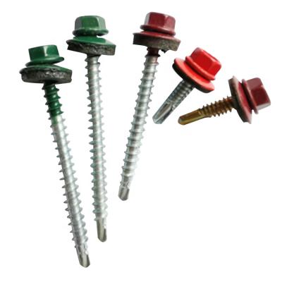 China Flat Head Factory Direct Sale 65Mm 75Mm 90Mm Yellow Zinc Self Drilling Roofing Screw 100Mm For Solar Mounting for sale