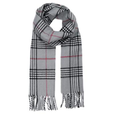 China 2020 Fashion Style Gray Paid Scarves Soft Scarf Winter Men's Scarf 100% High Quality Acrylic Women's Scarves for sale