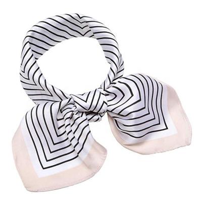 China Wholesale Women Head Scarf Square Satin Hijabs Silk Scarf for sale