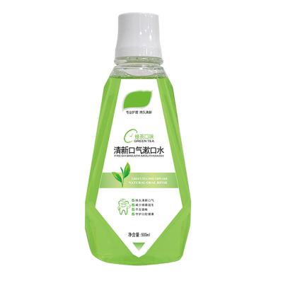 China Fresh Green Tea Alcohol Free Charcoal Breath Mouthwash Refreshing Private Label for sale