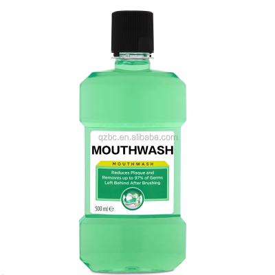 China Whitening Wholesale Mouthwash 500ml Organic Cleaning Private Label Bulk Mouthwash for sale