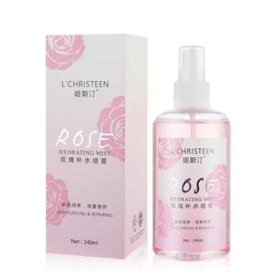 China Wholesale L'CHRISTEEN Rose Water Hydrarting Mist Moisturizing and Repairing Facial Toner Spray Toner for sale