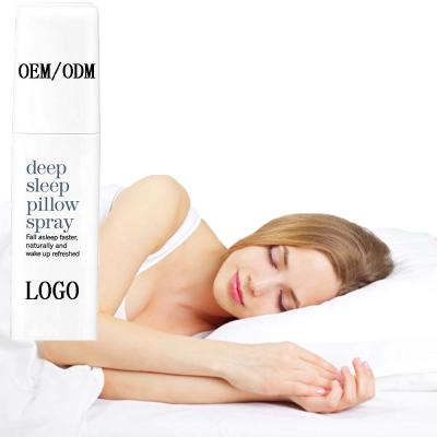 China Aid to Fall in Sleep Pillow Deep Sleep Mist Spray with Lavender Rose Essential Oil Private Label for sale