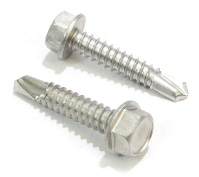 China Pan 410 Stainless Steel Hex Washer Head Self Drilling Screws for sale